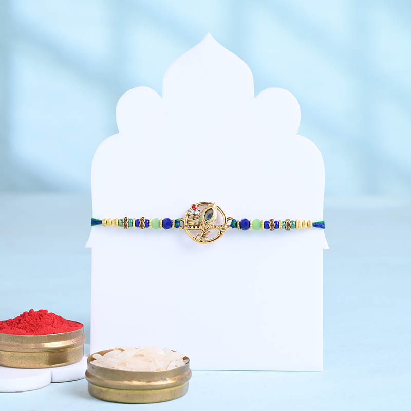 Morpankh Designer Rakhi With Dhoda Burfi