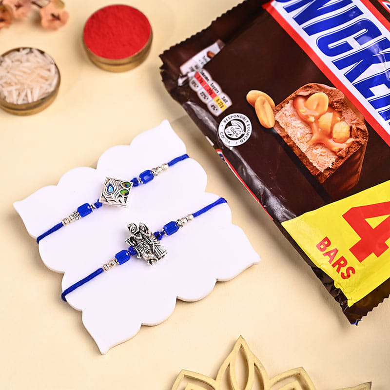 Morpankh N Divine Idols Rakhi Duo With Chocolates