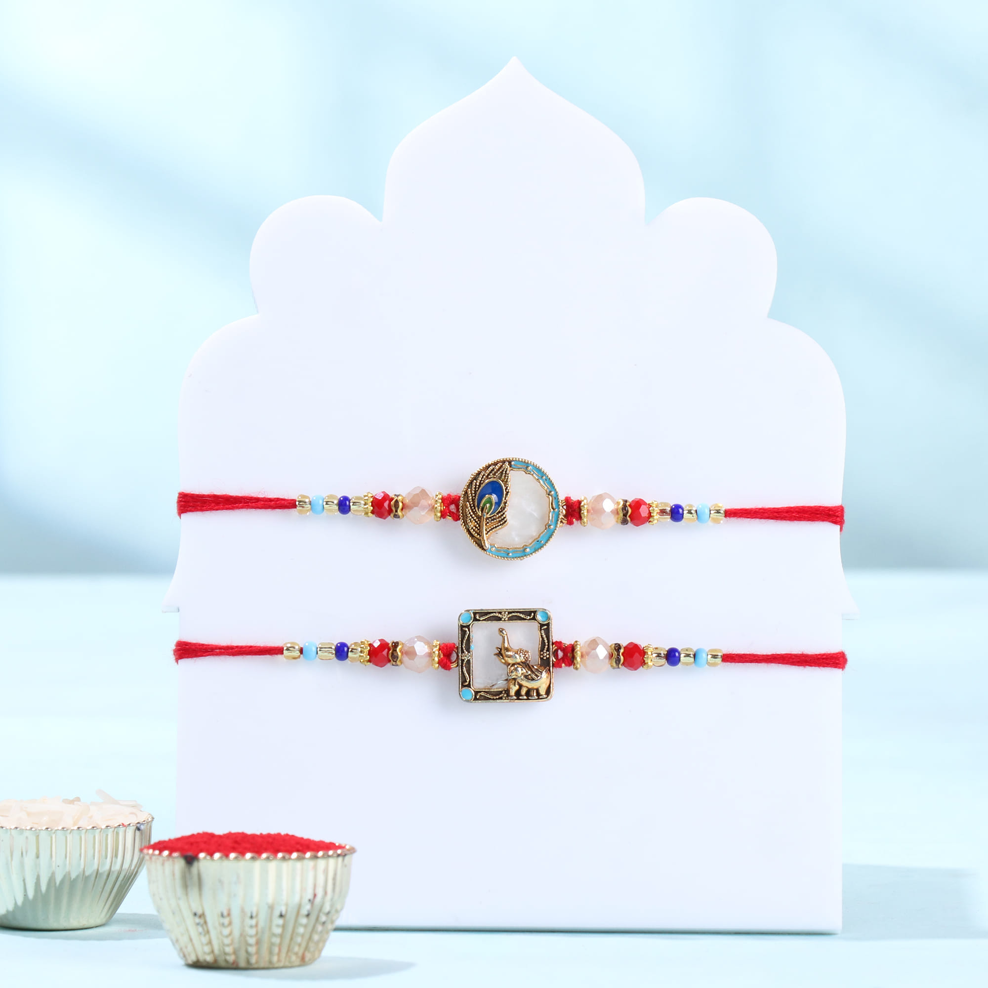 Morpankh N Elephant Rakhis With Baklawa Treats