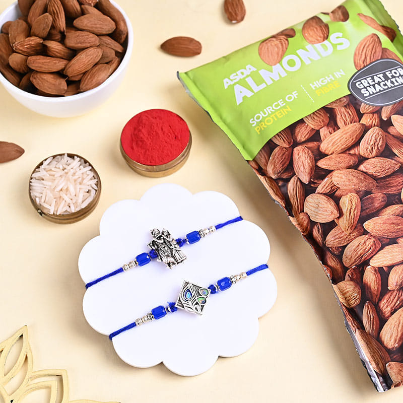Morpankh N Krishna Rakhi Duo With Almonds