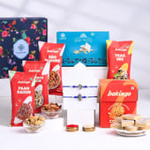 Morpankh and Krishna Rakhi Duo with Gourmet Treats