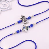 Krishna Rakhi Set of 2 with Gourmet Treats