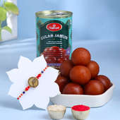 Morpankh Rakhi With Haldirams Gulab Jamun