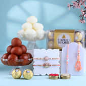 Mosaic Family Rakhi Set N Classic Treats Hamper