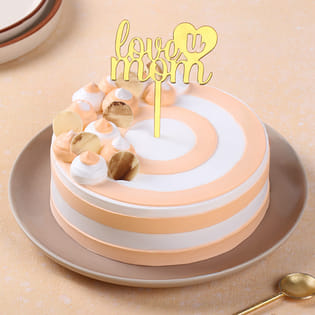 Front View Mothers Day Special Butterscotch Cake