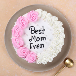 Happy Mothers Day Cake Top View