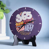 Motivational New Year Table Clock