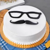 Moustache Theme Red Velvet Cake