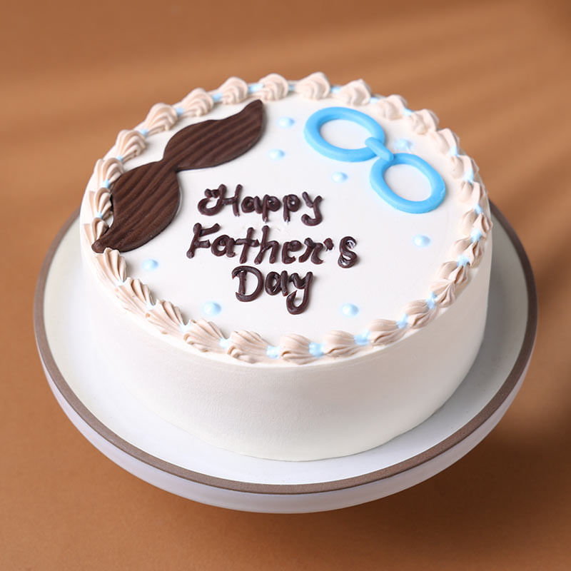 Moustache N Glasses Fathers Day Cake