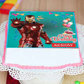 Iron Man Birthday Poster Cake