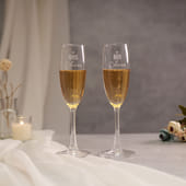 Mrs N Mr Personalised Champagne Glasses