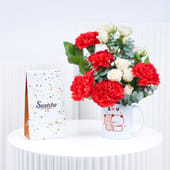 Mug Full Of Blooms With Chocolates Combo