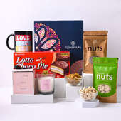 Mug With Scented Candle Dry Fruits N Choco Pie Hamper