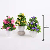 Height of Multi Colored Artificial Shrub Set
