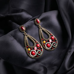 Multicolour Glass Stone Earrings