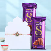 Multicolour Rakhi With Chocolates