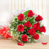 10 Red roses bunch - First gift of Must Be Love