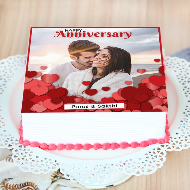 Wedding Anniversary Photo Cake