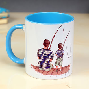 Printed White Ceramic Mug - Fathers Day Special Gift