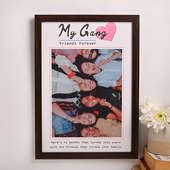 Personalised Wall Frame for Friends- friendship day Gifts