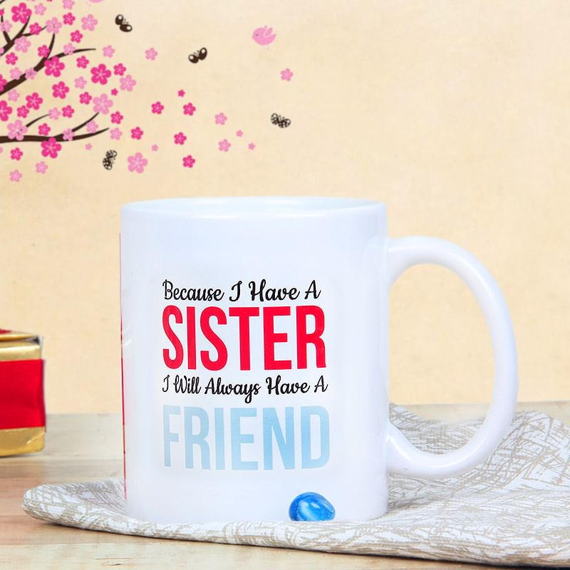 Personalised Mug for Gorgeous Sister with Front Sided View
