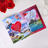 My Heart Belongs To You Valentines Day Greeting Card in opened view