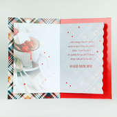 Valentines Greeting Card For Husband in opened view