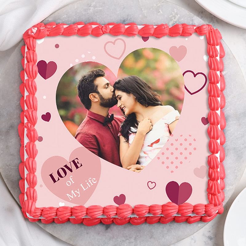 My Life n Heart Photo Cake