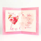 My Love Valentine Greeting Card open view