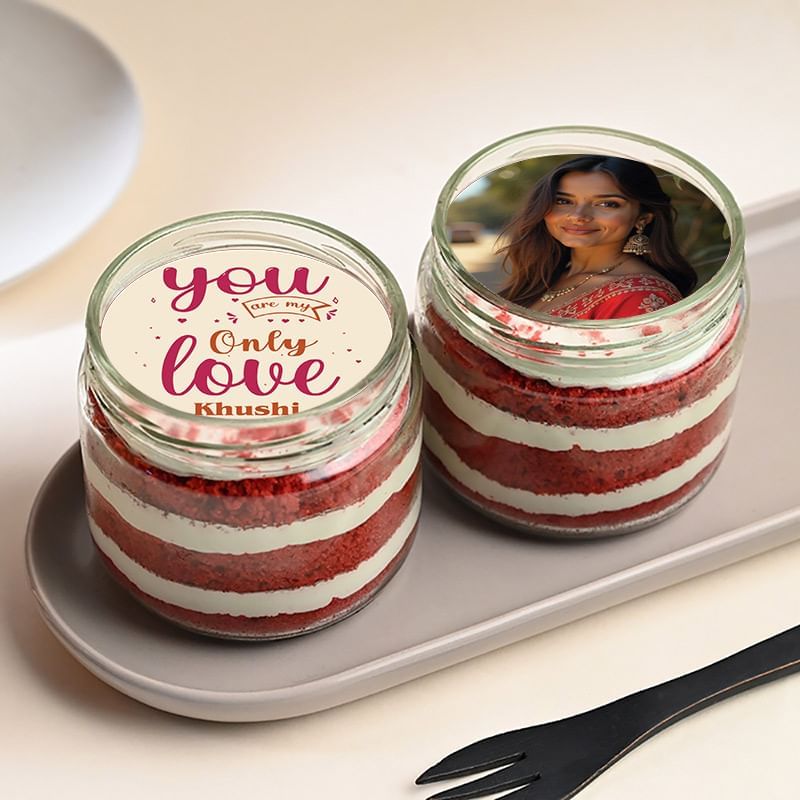 My Love Red Velvet Jar Cakes