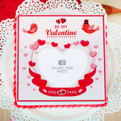 Valentine personalised cake - Top View