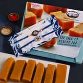 Mysore Pak With Two Rakhi