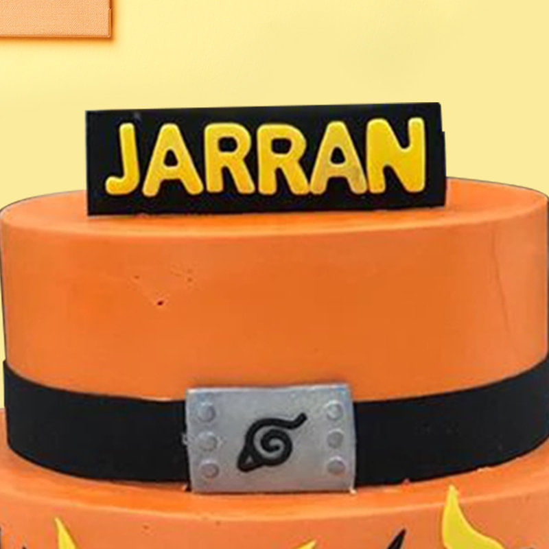 Naruto Theme Two-Tier Fondant Cake