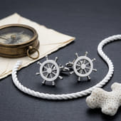 Nautical Ship Wheel Cufflinks