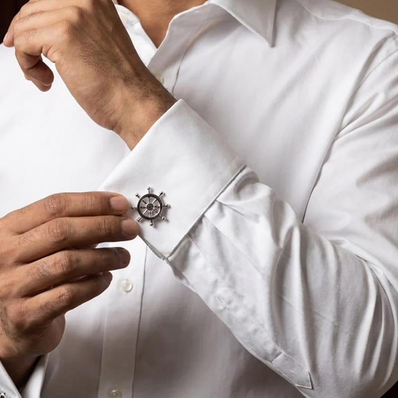 Nautical Ship Wheel Cufflinks