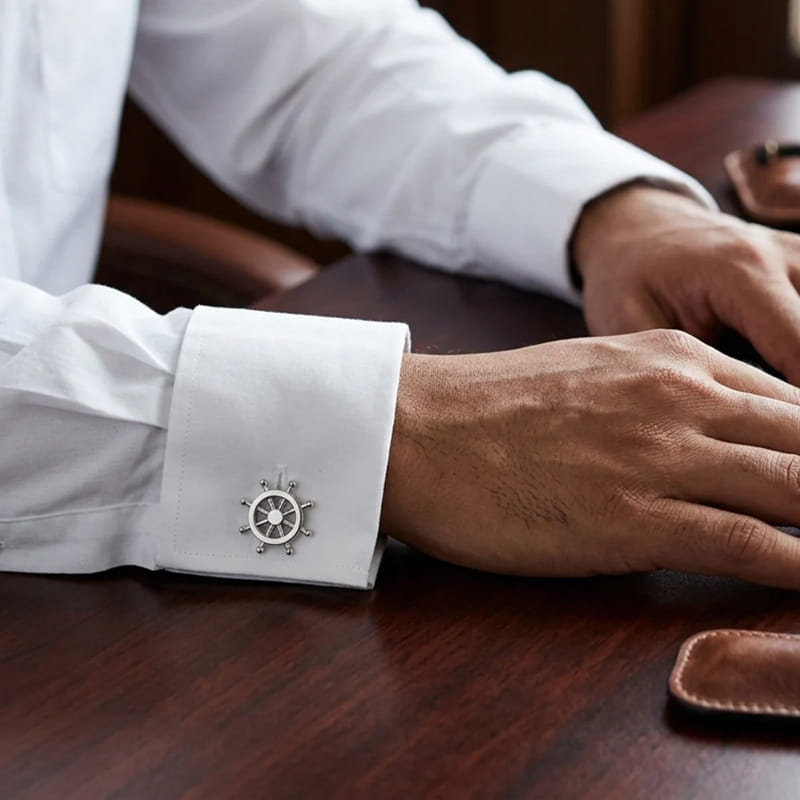 Nautical Ship Wheel Cufflinks