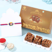 Navrang Floral Rakhi With Dodha Burfi