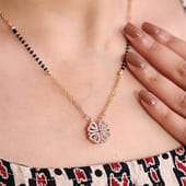 Necklace Cum Mangalsutra Golden Heart Pendant