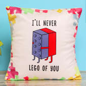 Never Let Go Printed Cushion