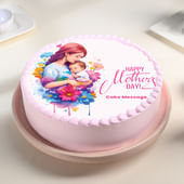 Happy Mother's Day Poster Cake Side View