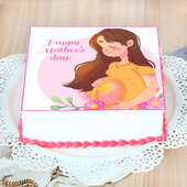 Happy Mother's Day Poster Cake Side View
