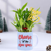 New Year Bamboo In Ceramic Mug