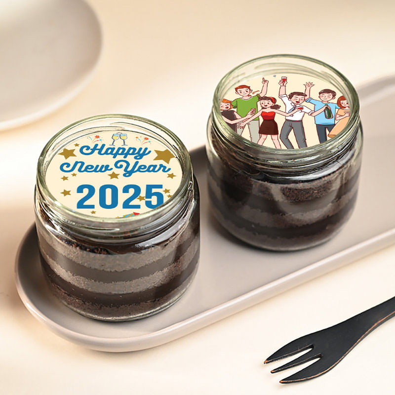  New Year Cake Choco Jar Delights