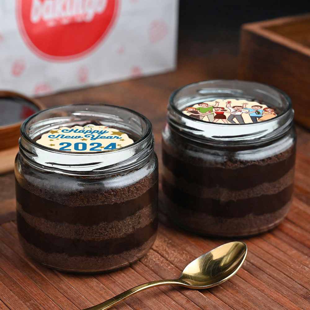  New Year Cake Choco Jar Delights