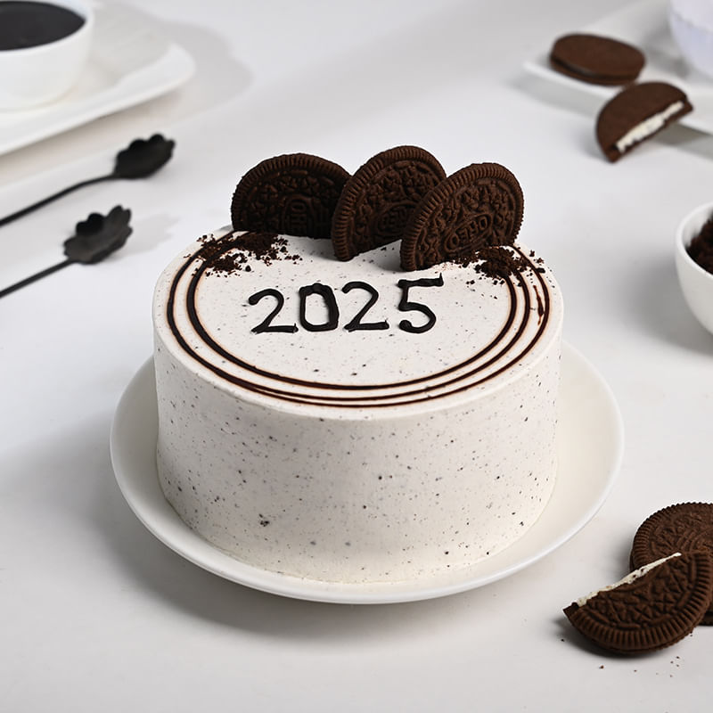 New Year Choco Oreo Mini Cake - New Year Cake