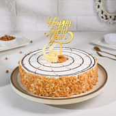 Crunchy Butterscotch Cake for Happy New Year