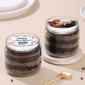 New Year Delight Choco Jar Cake Duo