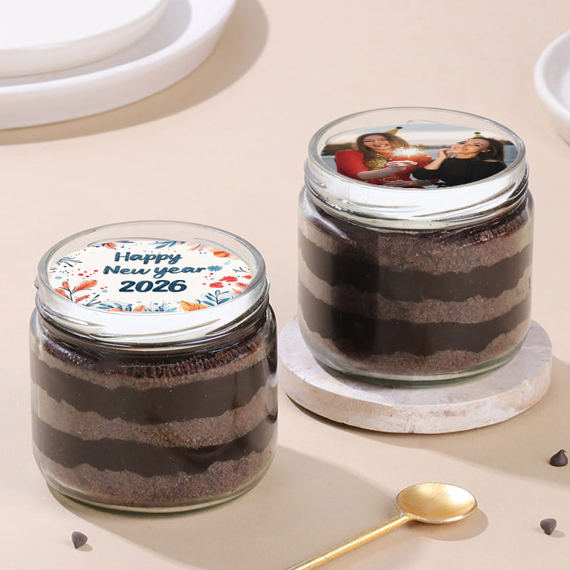 New Year Delight Choco Jar Cake Duo