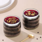 New Year Festive Choco Jar Cakes