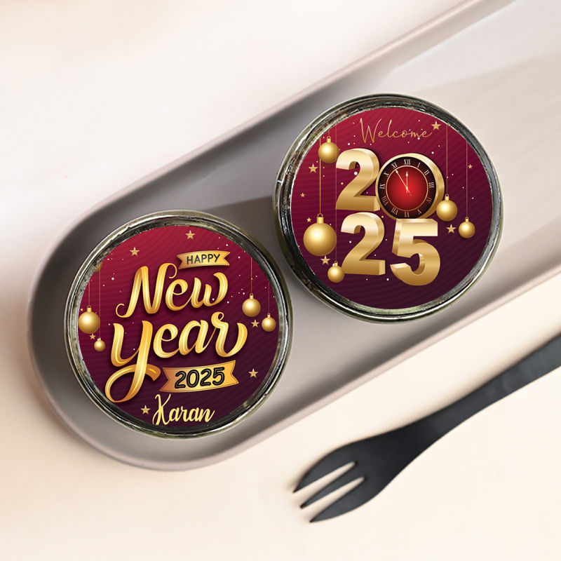New Year Festive Choco Jar Cakes